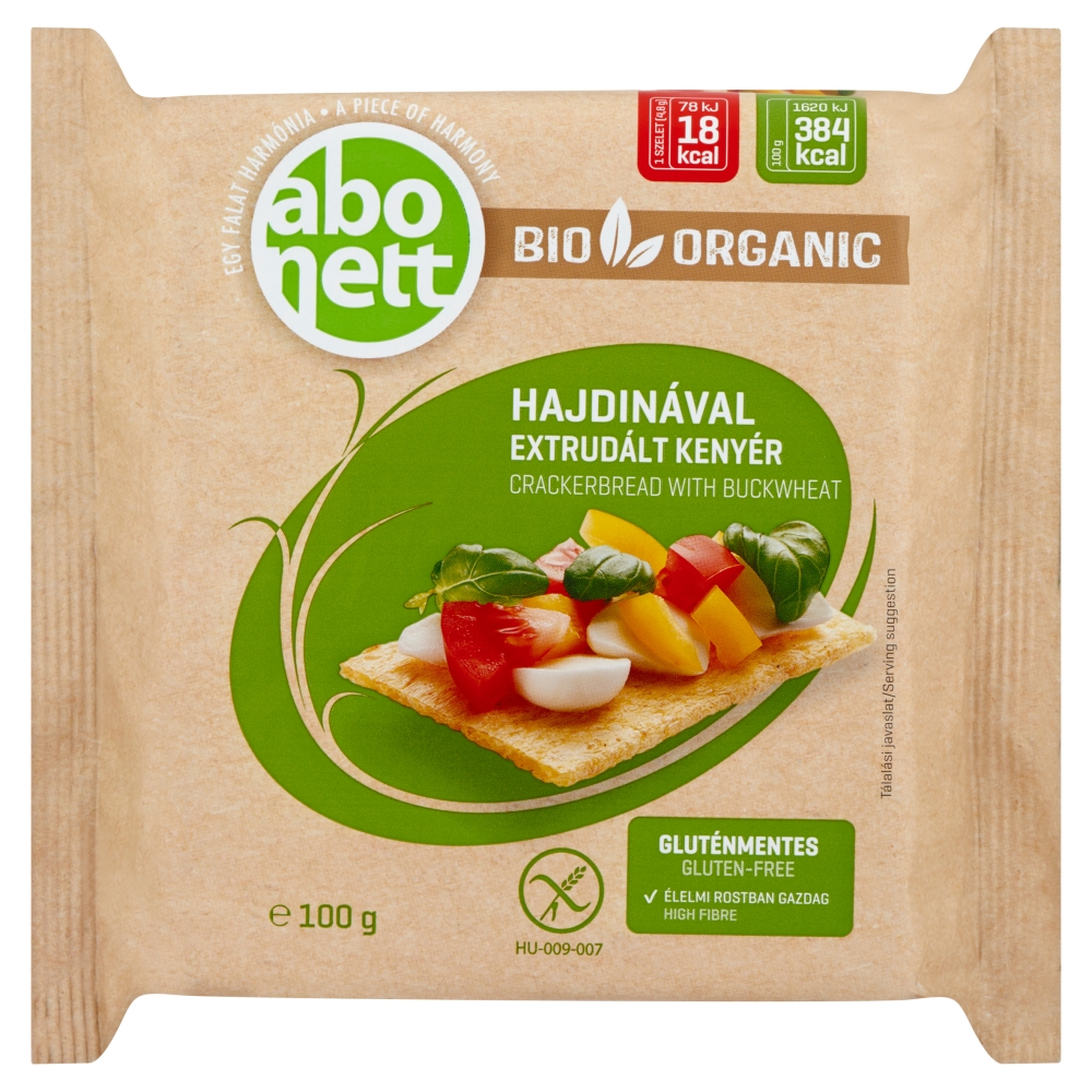 Abonett bio extrudált kenyér, hajdinával